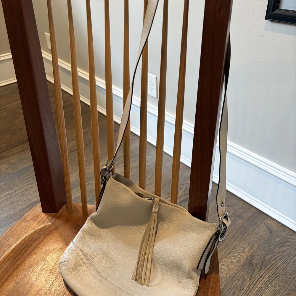 Coach Cream Leather Shoulder Hobo Bag - Picture 6 of 6